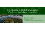Kviečia siūlyti kandidatus Česlovo Kudabos premijai gauti