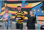 Panevėžyje atidengtas „Erasmus+“ piešinys, įamžinantis Gabrielę Petkevičaitę-Bitę