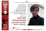 Panevėžiečiai kviečiami į susitikimą su teatrologu Martynu Petriku