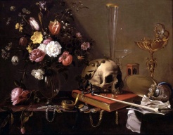 Adriaen van Utrecht „Natiurmortas su kaukole ir gėlėmis“ Adriaen van Utrecht „Natiurmortas su kaukole ir gėlėmis“